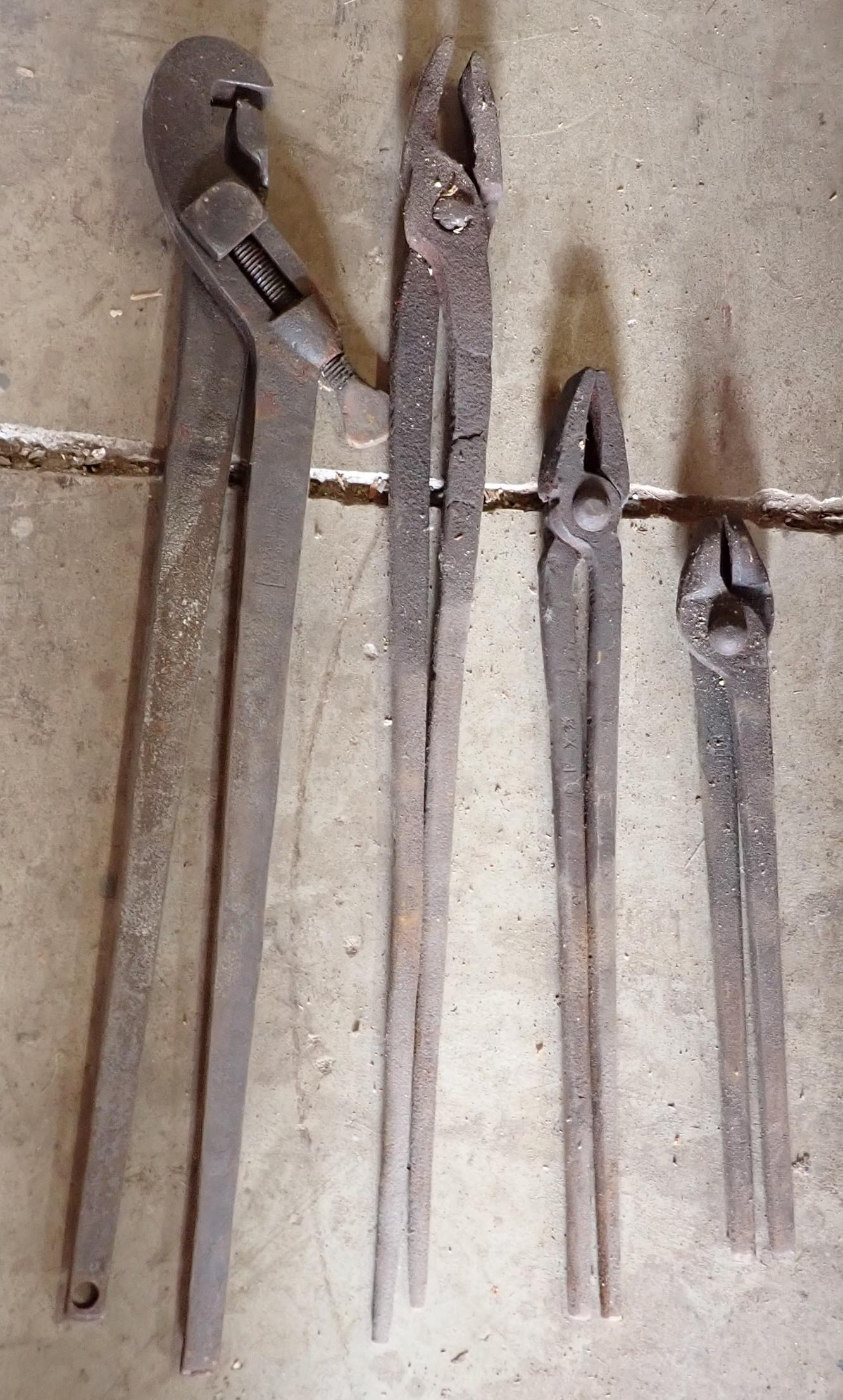 4 Pair of Blacksmith Tongs (1 of 4)