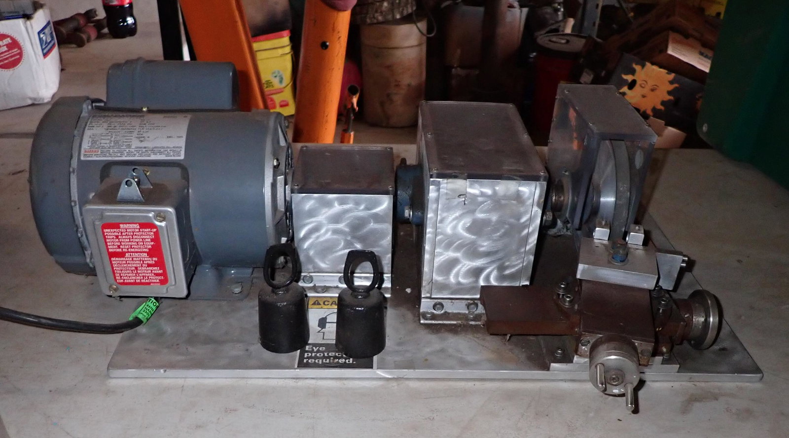 Precision Grinder: Approx 15 1/2" x 28". Grinding wheel is 6". NO SHIPPING