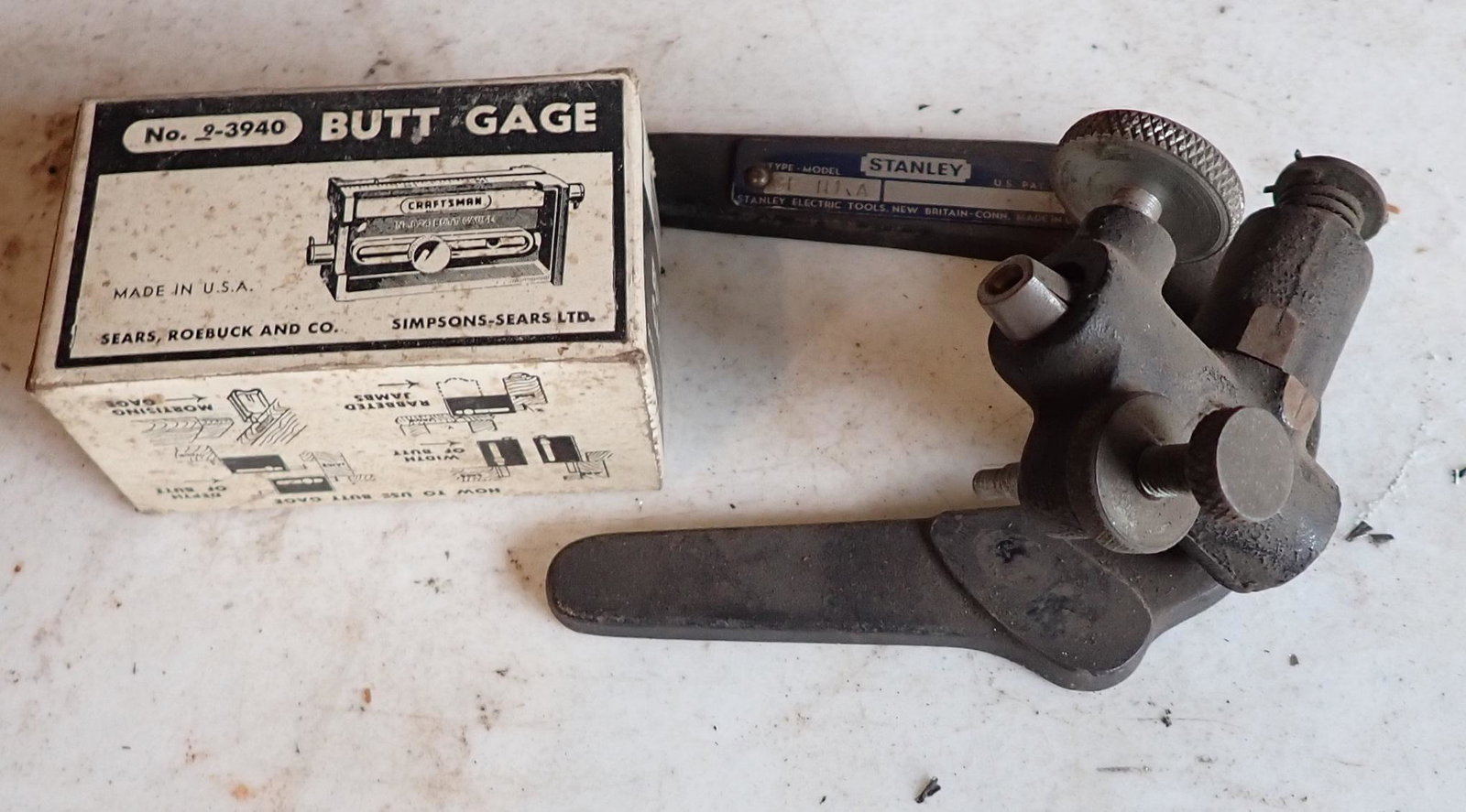 Stanley H1/A Grinding Fixture Craftsman Butt Gage: Getting both