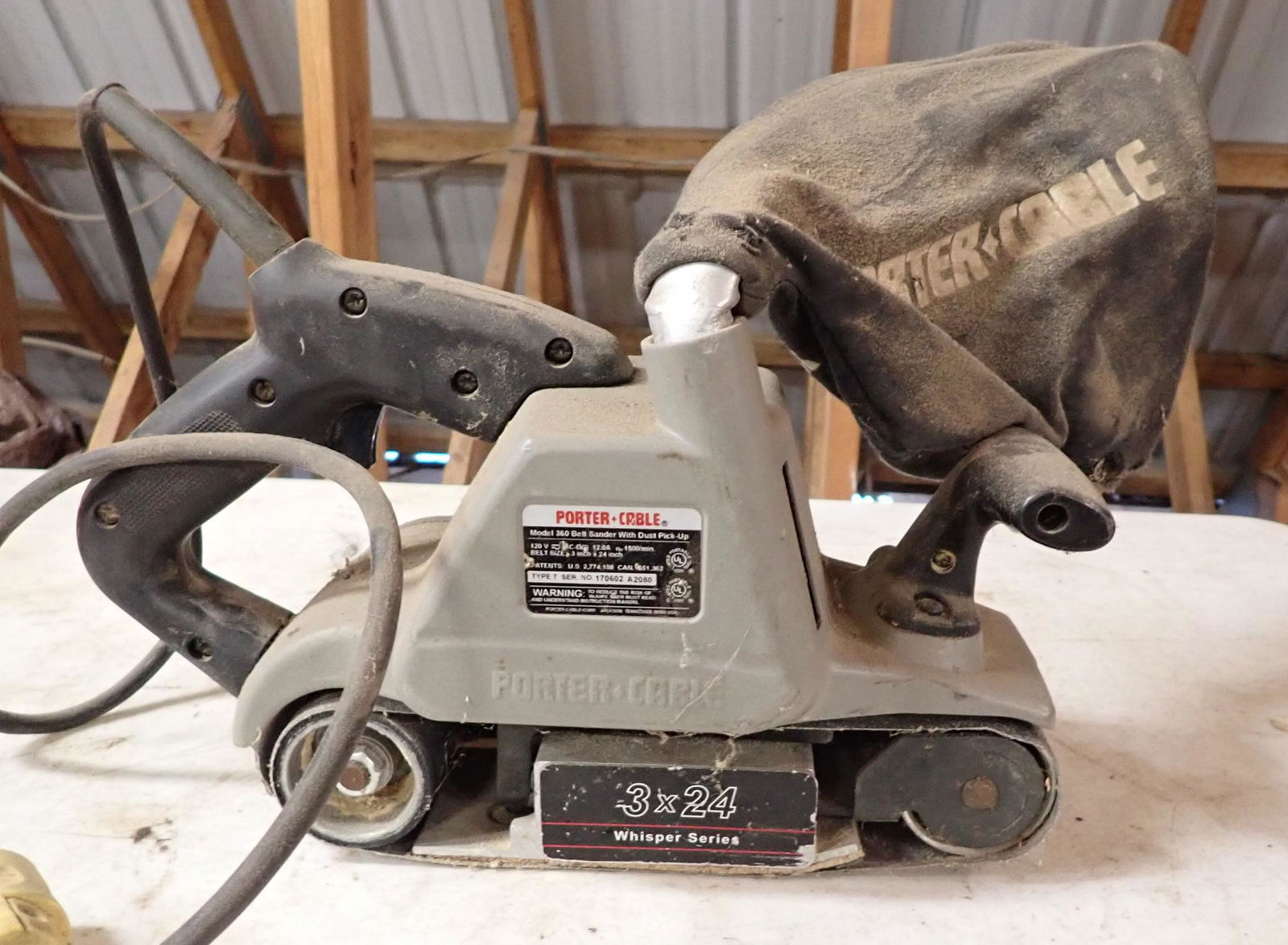 Porter cable compact shop belt sander