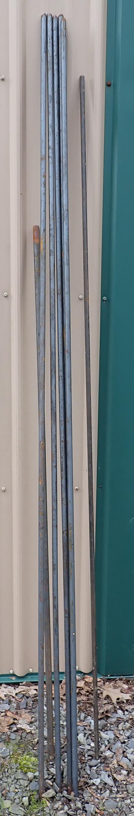 Steel Rods: Most are apprx 1/2" in diameter and 86" long. NO SHIPPING
