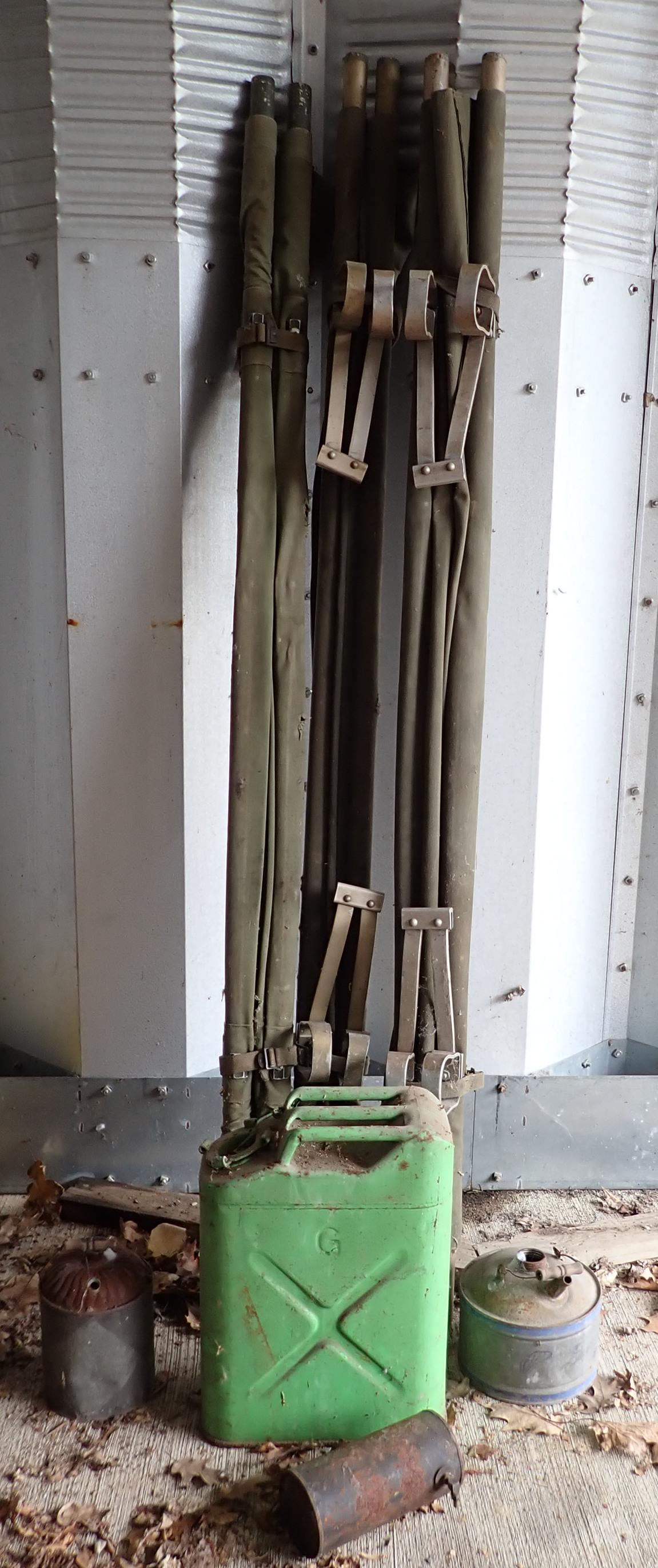 Fuel Cans & Army Cots (1 of 4)