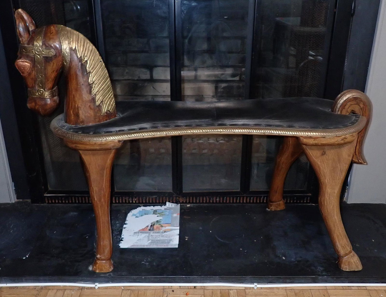 FO Merz Horse Bench: Approx 11 1/2" x 40" x 29" tall. NO SHIPPING