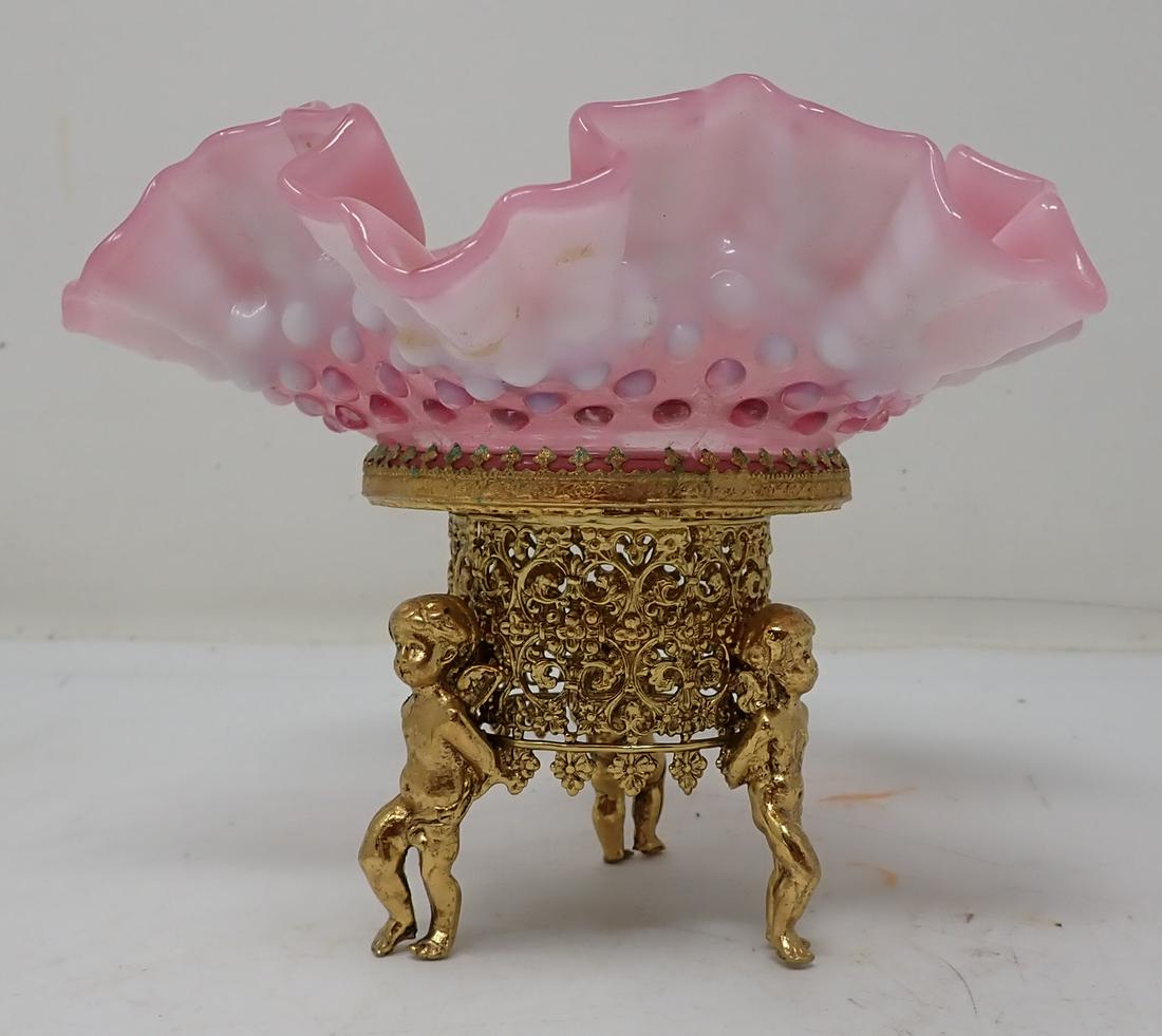 Fenton Candy Dish w/ Cherub Base (1 of 2)