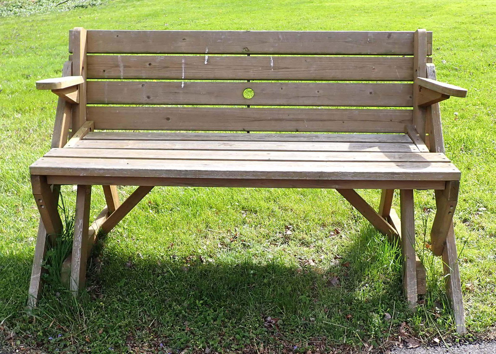 Bench That Converts into Picnic Table (1 of 2)