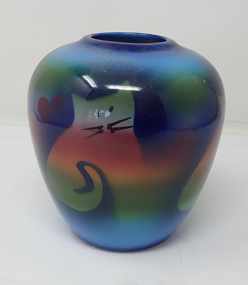 Judith Stiles Pottery Cat Vase (1 of 3)