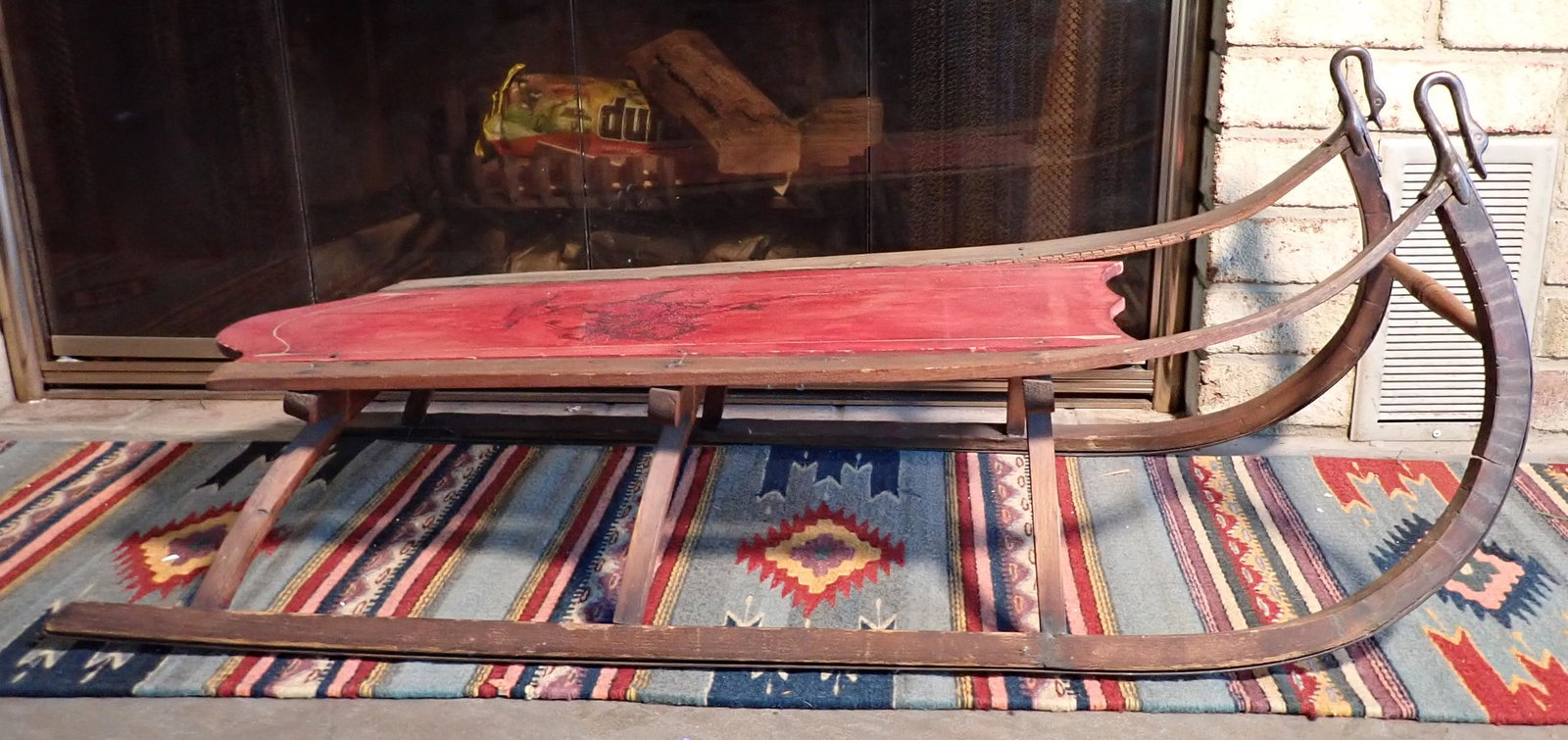 Antique Childs Sled w/ Swan Runner Tips (1 of 5)