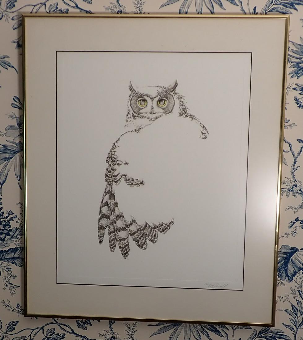 Peter Parnall Great Horned Owl Litho (1 of 5)