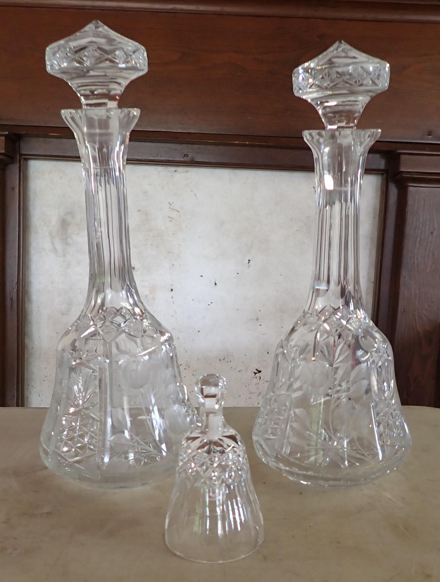 Lead Crystal Decanters and Bell (1 of 3)