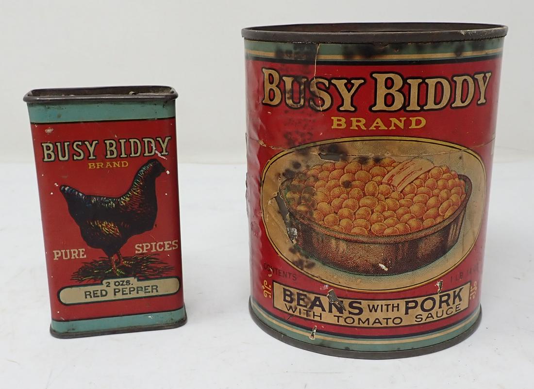 Busy Bidder Red Pepper Tin & Beans Can (1 of 3)