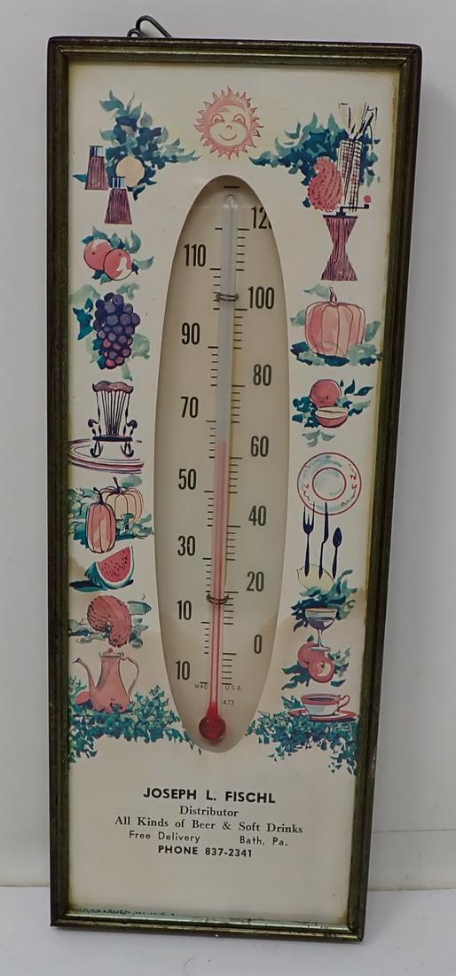 Joseph Fischl Bath Pa Beer & Soda Thermometer (1 of 2)