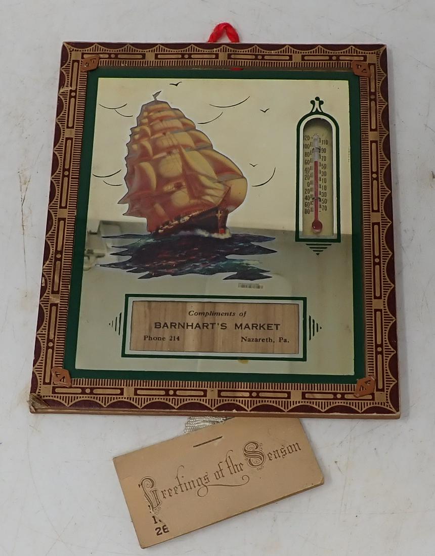 Barnhart's Nazareth Pa Calendar / Thermometer (1 of 2)