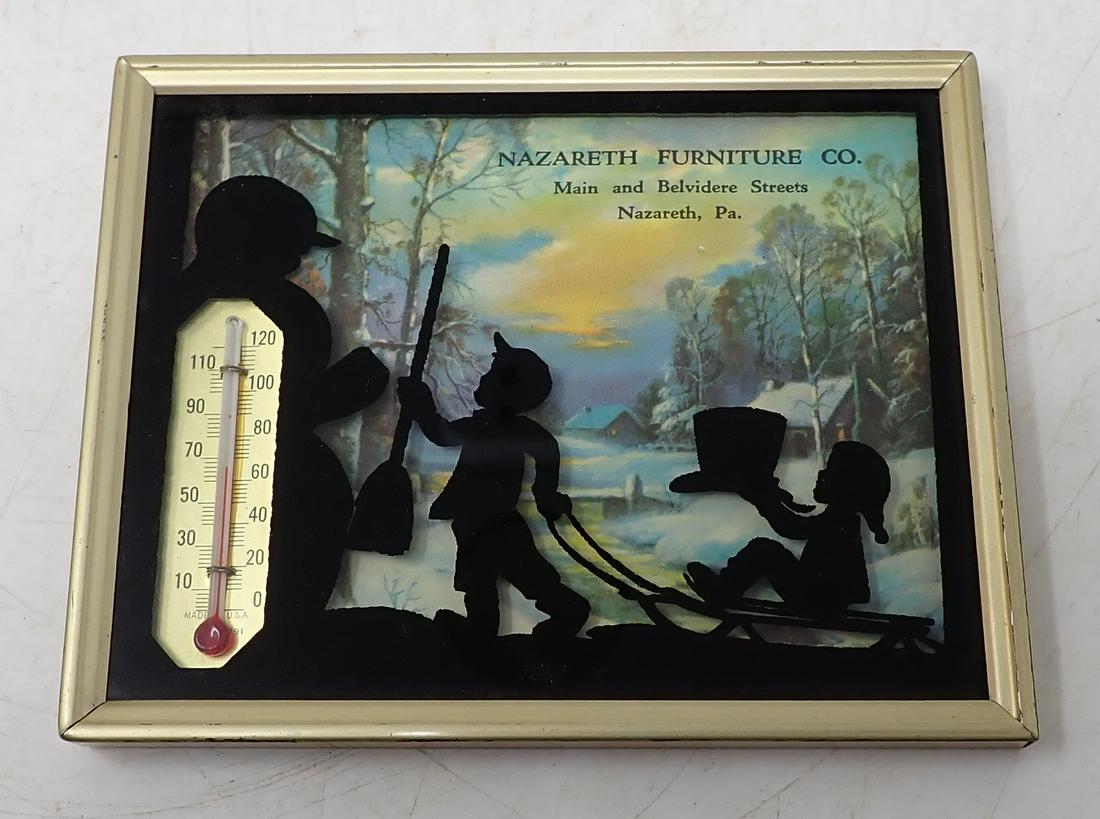 1958 Nazareth Pa Furniture Silhouette Thermometer (1 of 3)