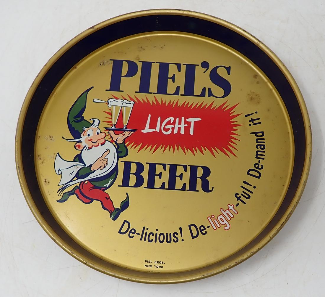 Canco Piels Light Beer Tray: Approx 12" in diameter.