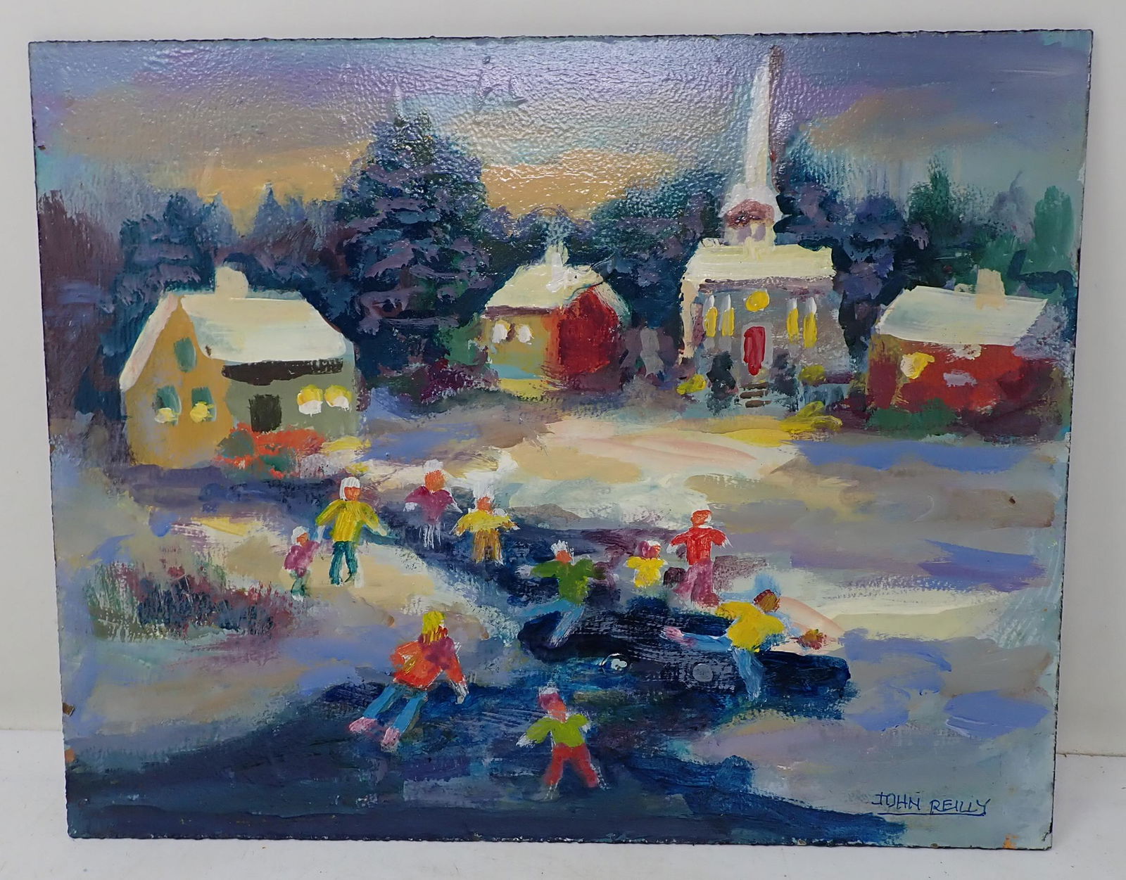 John Reilly Winter Scene Oil Painting (1 of 4)