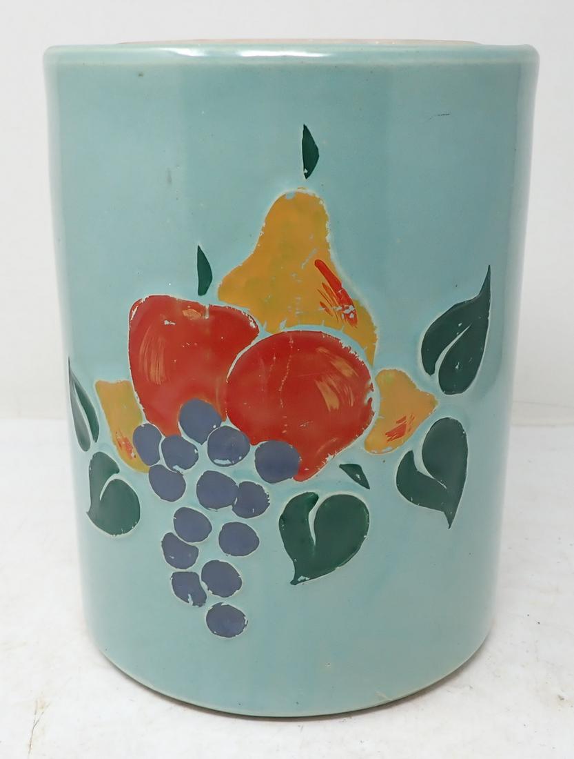 Hand Painted Fruit Stoneware Canister (1 of 3)