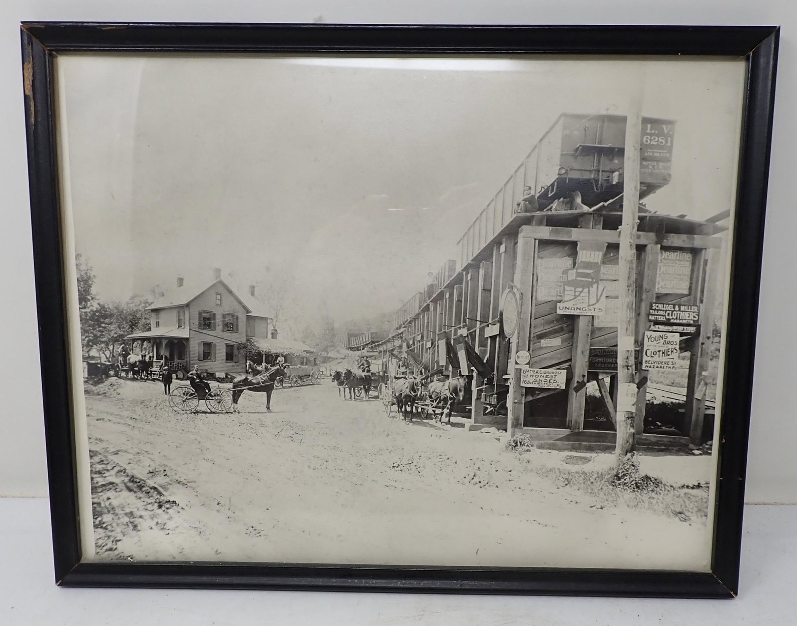 PS Trumbower Coal Yard Photo Pre 1915: Apprx 11 3/4" x 15"