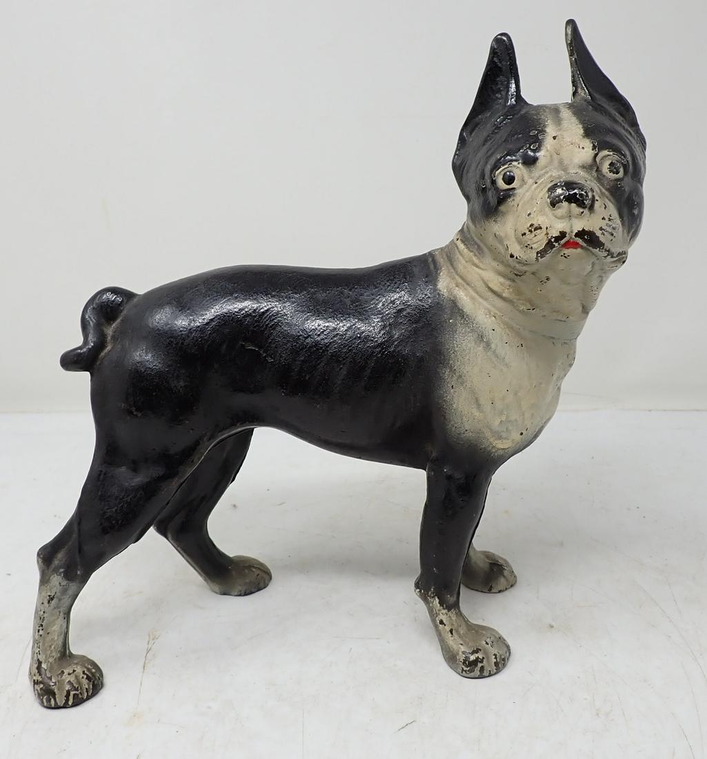 Cast Iron Dog Doorstop: Approx 10" long and 10 1/2" tall