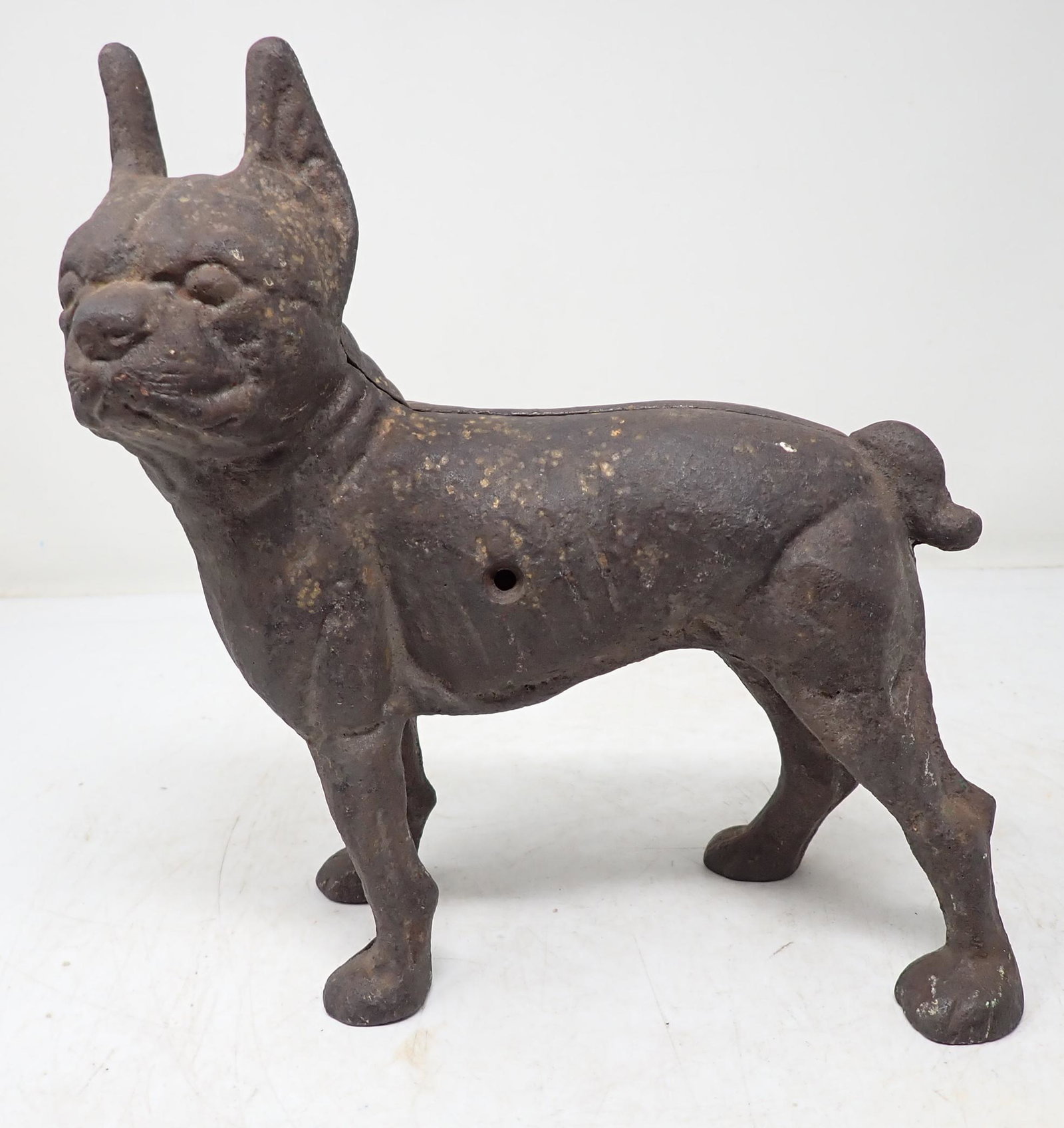Cast Iron Dog Doorstop: Approx 9" long and 10" tall