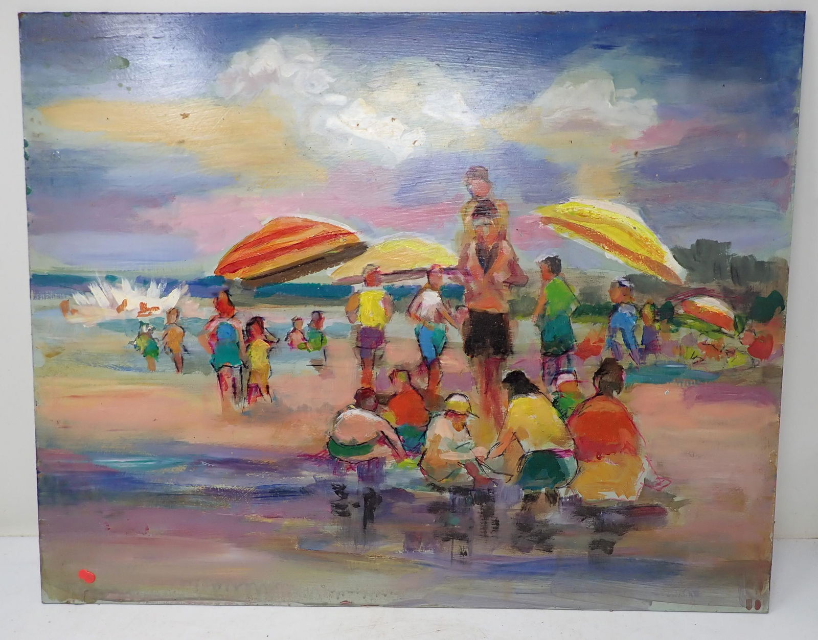 John Reilly Beach Scene Oil Painting (1 of 4)