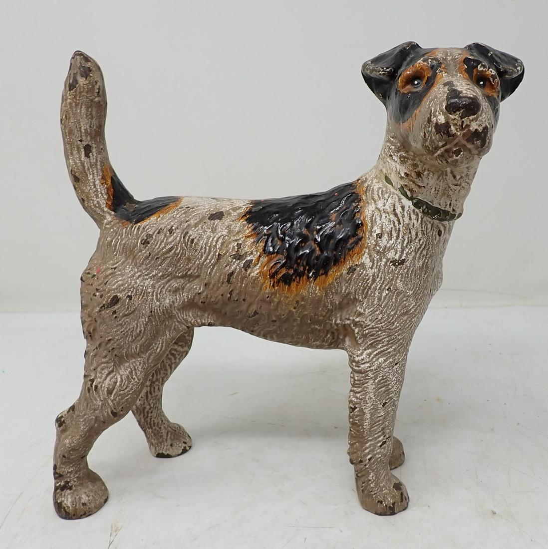 Cast Iron Dog Doorstop: Approx 8" long and 8 7/8" tall