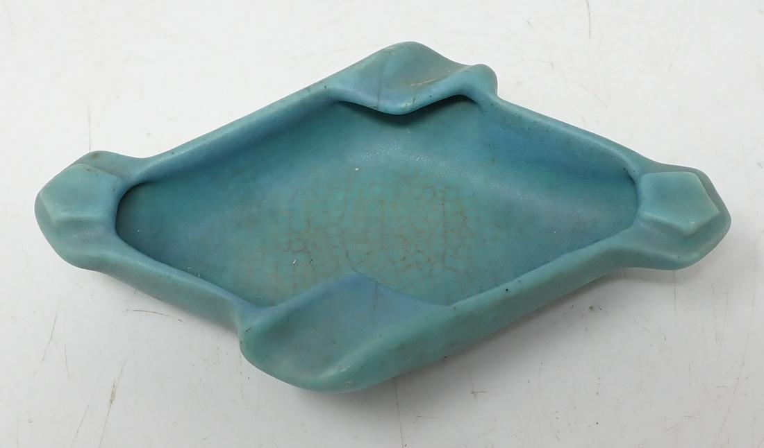 Van Briggle Pottery Ashtray: Approx 3 3/4" x 6" x 1 1/4" tall