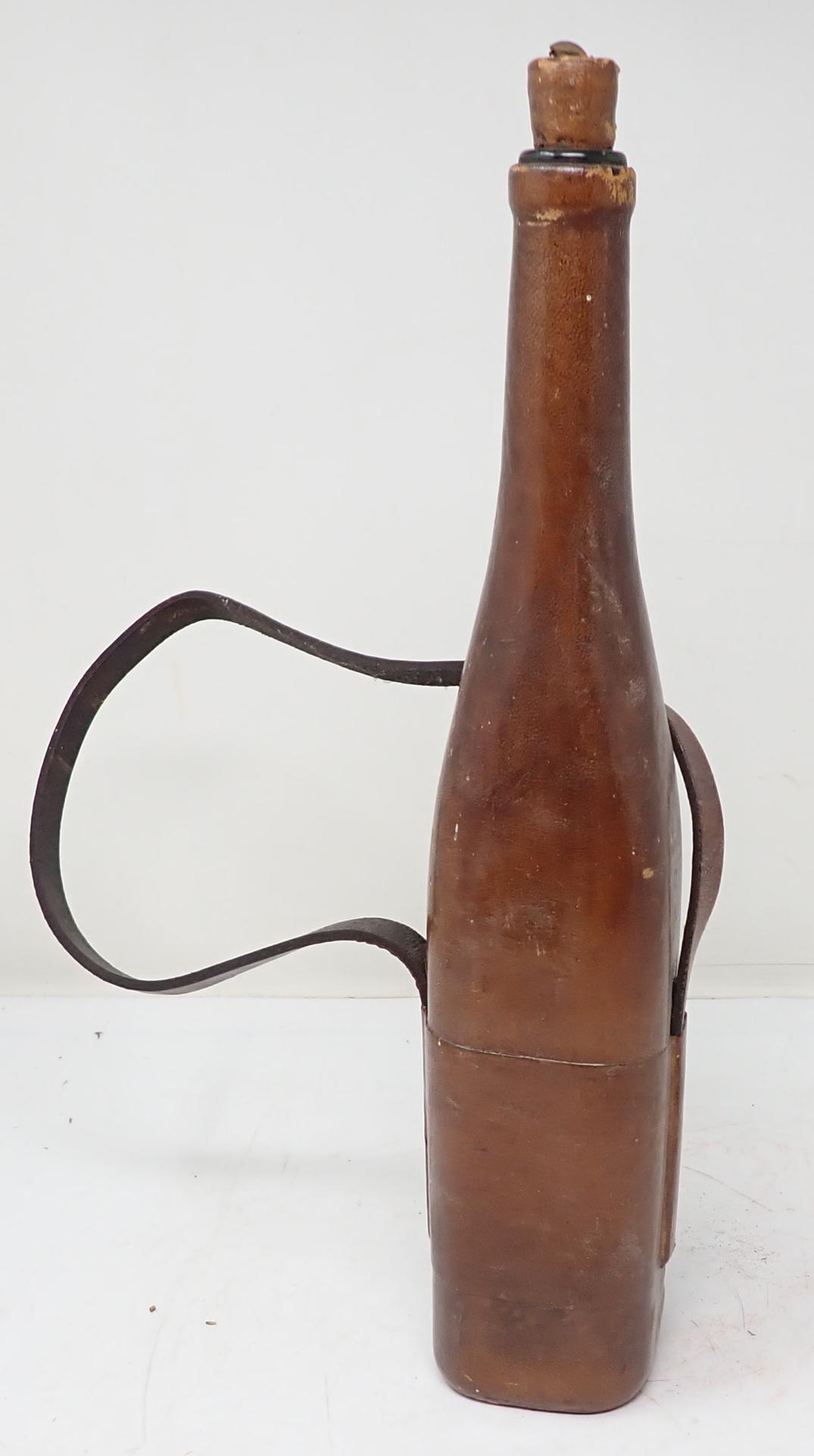 Leather Wrapped Santiago Bottle: Approx 15" tall
