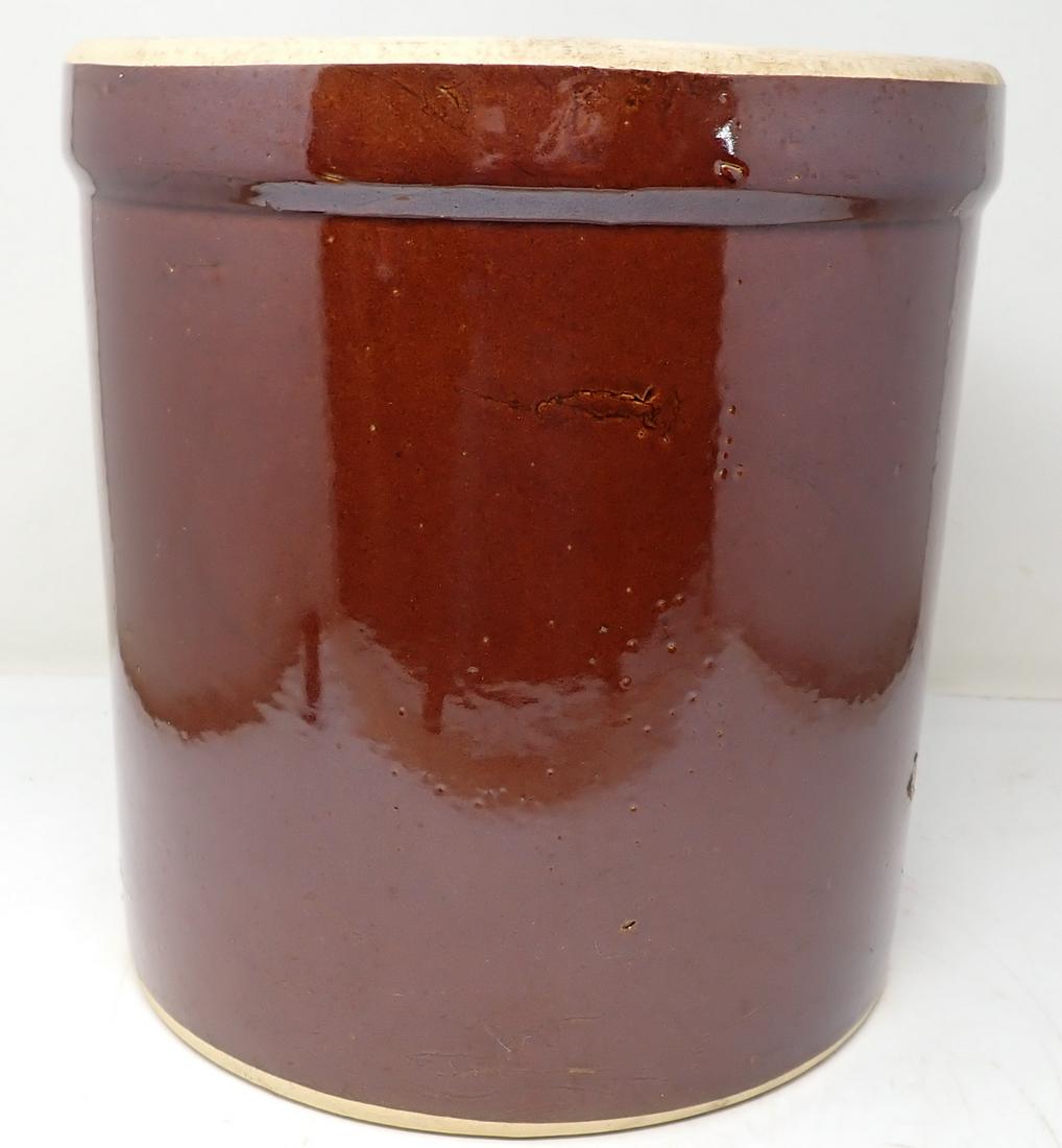 RRP Stoneware Crock: Apprx 10 3/4" in diameter and 11 1/4" tall.