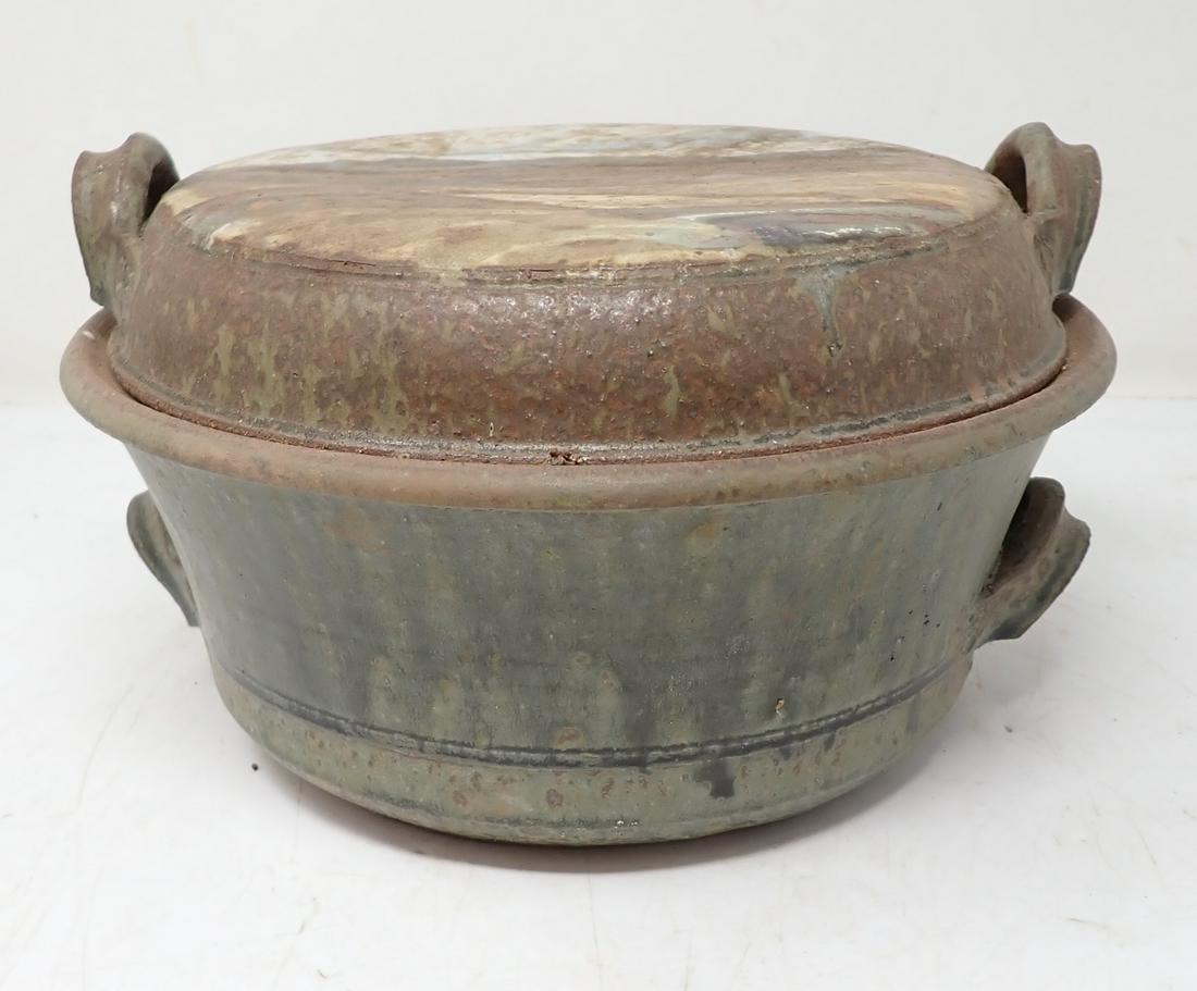 Pottery Dutch Oven: Apprx. 10" in diameter and 6 1/2" tall