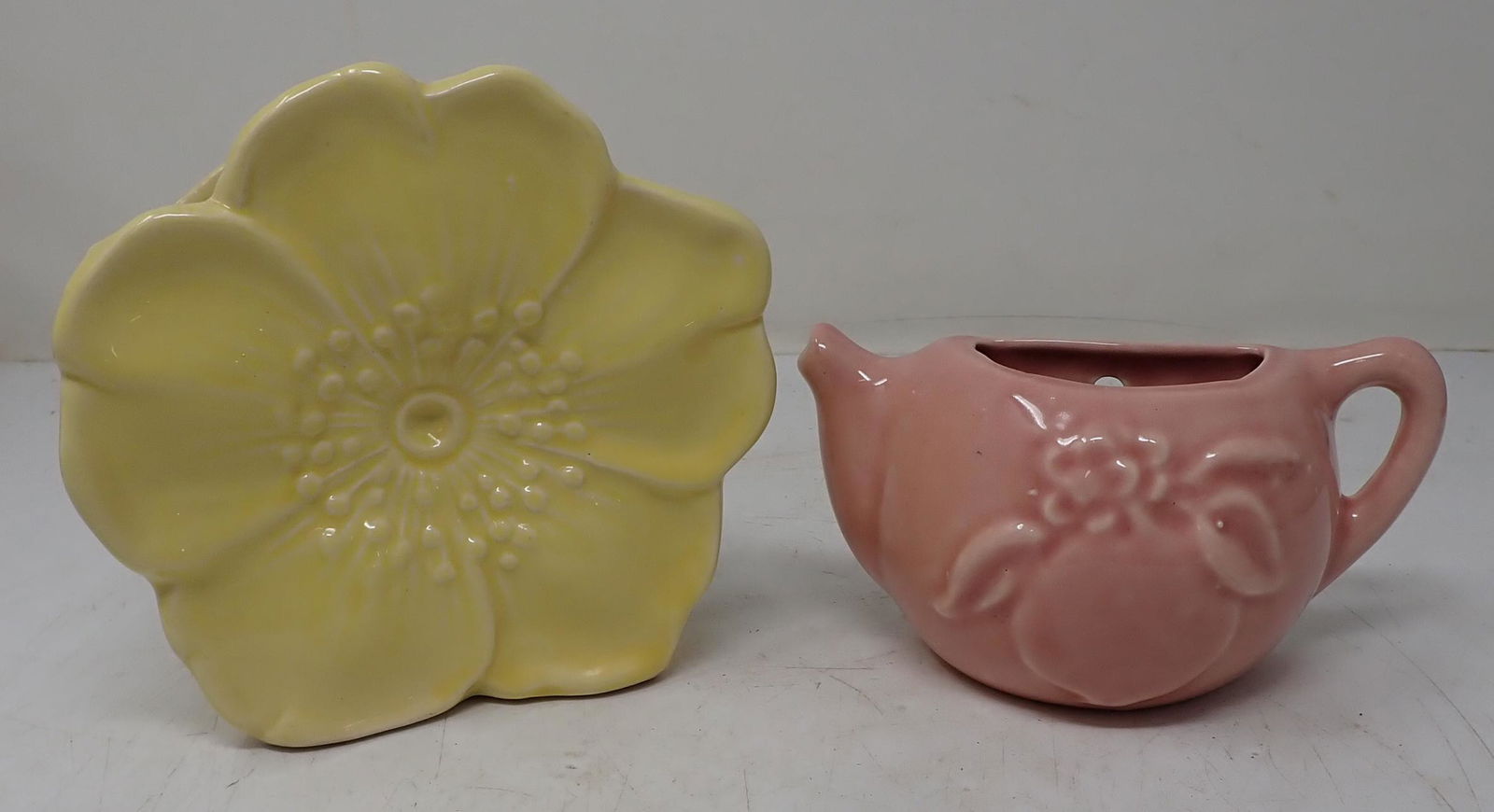 Flower and McCoy Teapot Wall Pockets (1 of 2)