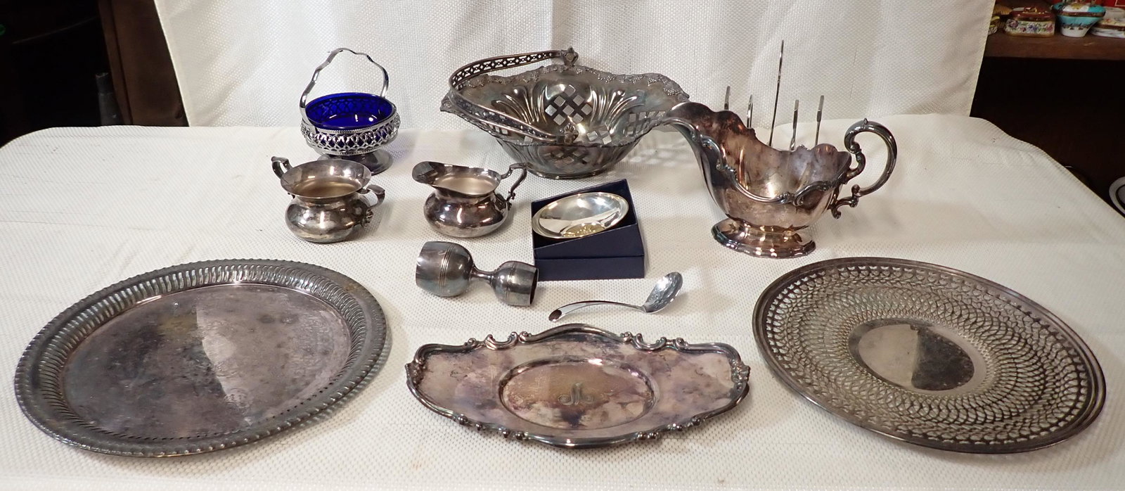 Lot of Misc Silverplate: Getting all on table