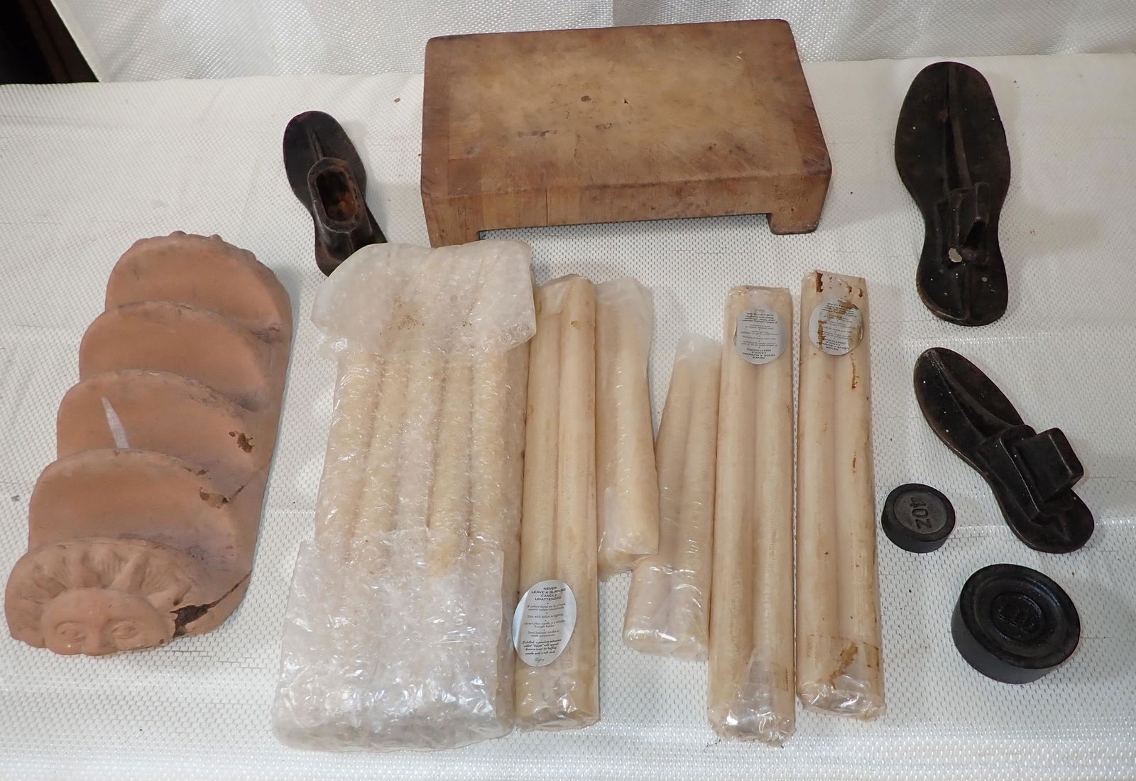 Shoe Lasts Cutting Board and Candles (1 of 3)