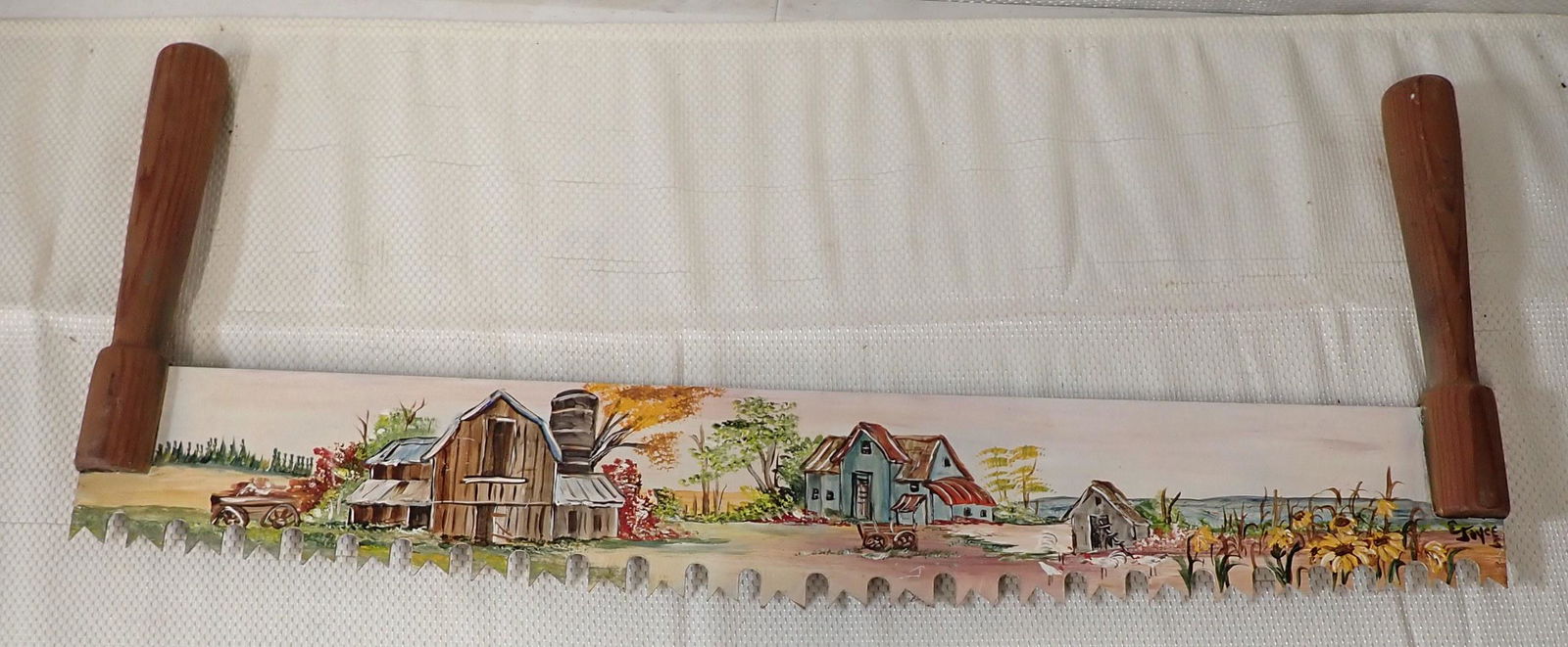 Hand Painted Two Man Saw (1 of 4)