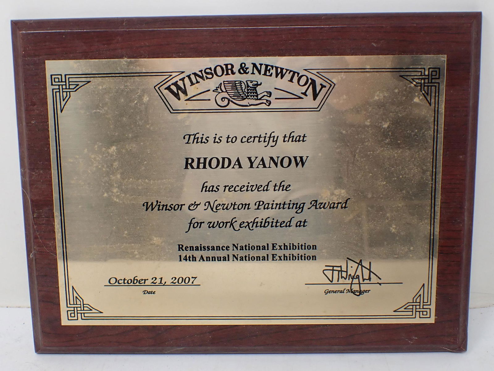 Winsor & Newton Rhoda Yanow Painting Award (1 of 1)