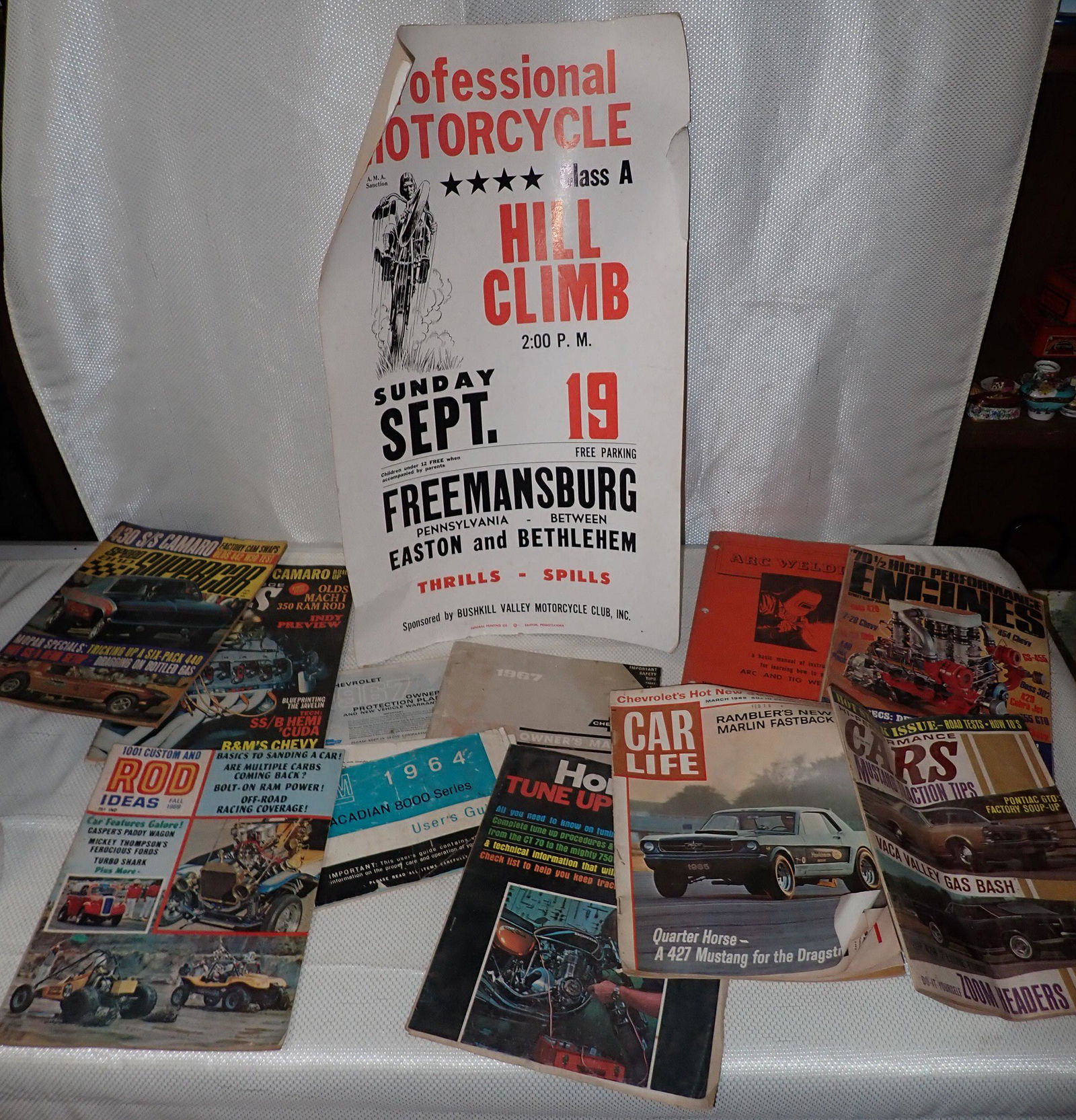 Hill Climb Poster Car Motorcycle Magazines Manuals (1 of 3)