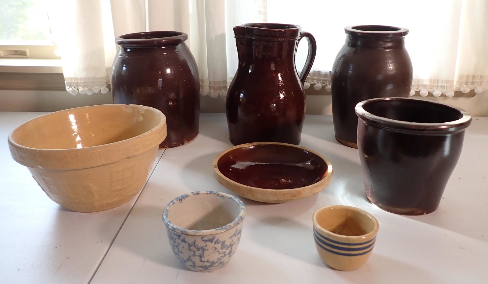 Stoneware Pitcher Preserve Jars & Misc (1 of 5)