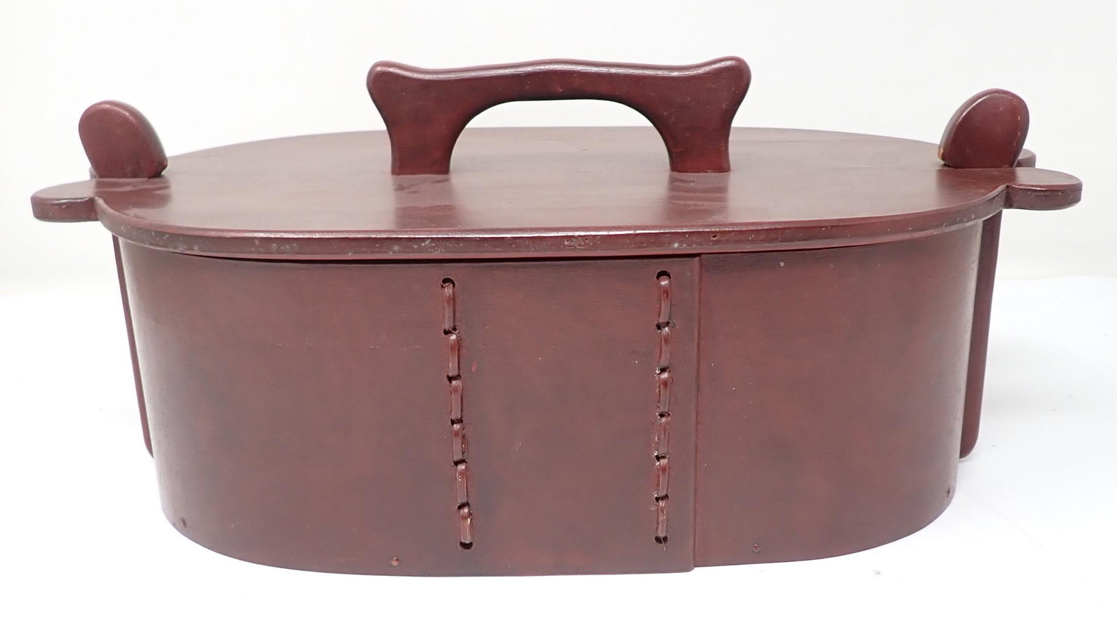 Sewing Box: Approx 6 1/2" x 13" x 6 1/2" tall