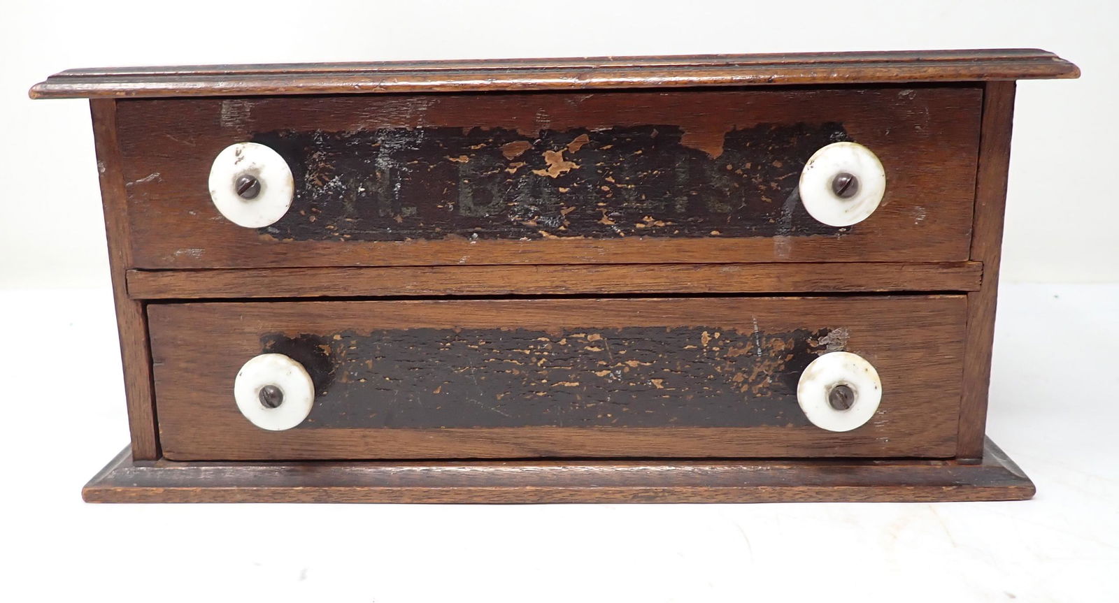 Miniature Spool Cabinet: Apprx 6 1/2" x 10" x 4 1/2" tall