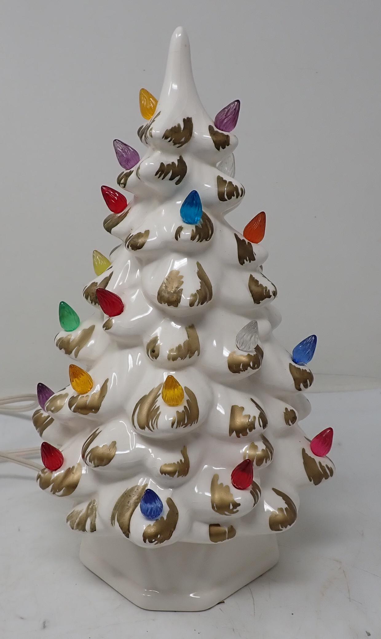 1967 Ceramic Christmas Tree: 1 ceramic Christmas tree appro 11" tall