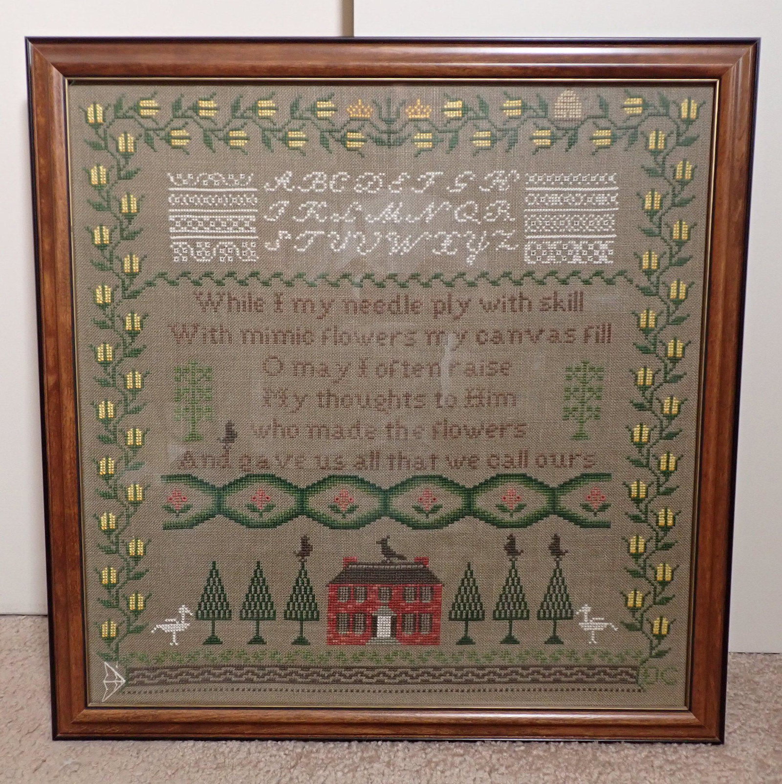 Sampler: Approx 19" x 19 1/2"