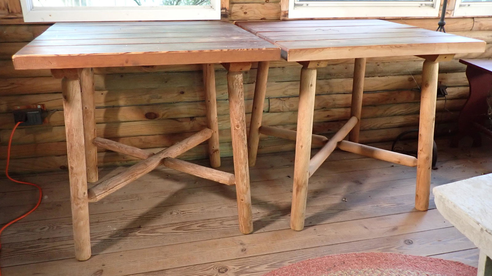 Pair of Willsboro White Cedar Tables (1 of 5)