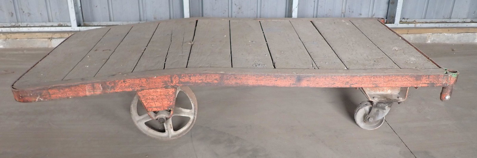 Industrial Shop Cart: Approx 36" x 73 3/4"x 14" tall. NO SHIPPING !