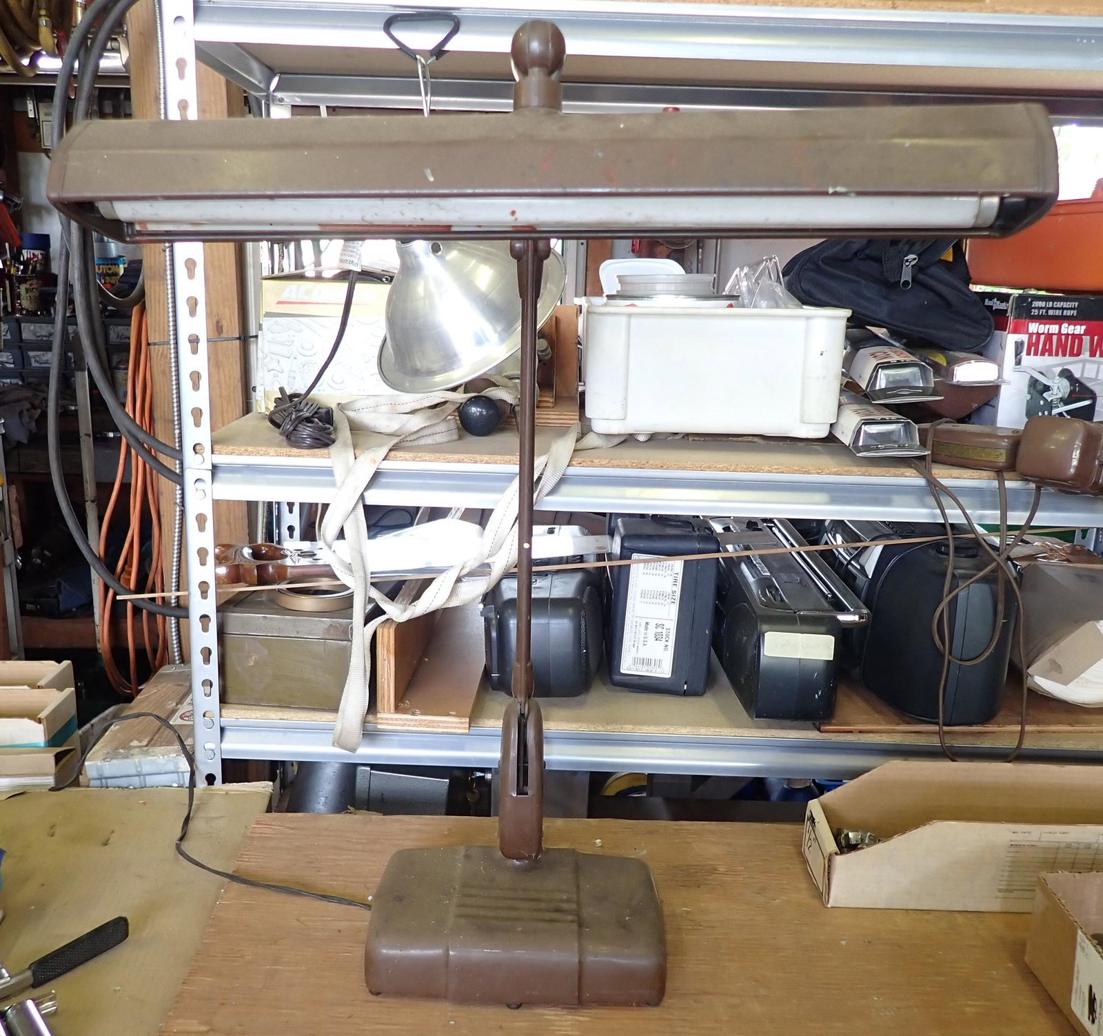Vintage Dazor Floating Light Fixture: Shade is apprx 3" x 18 1/2" long .