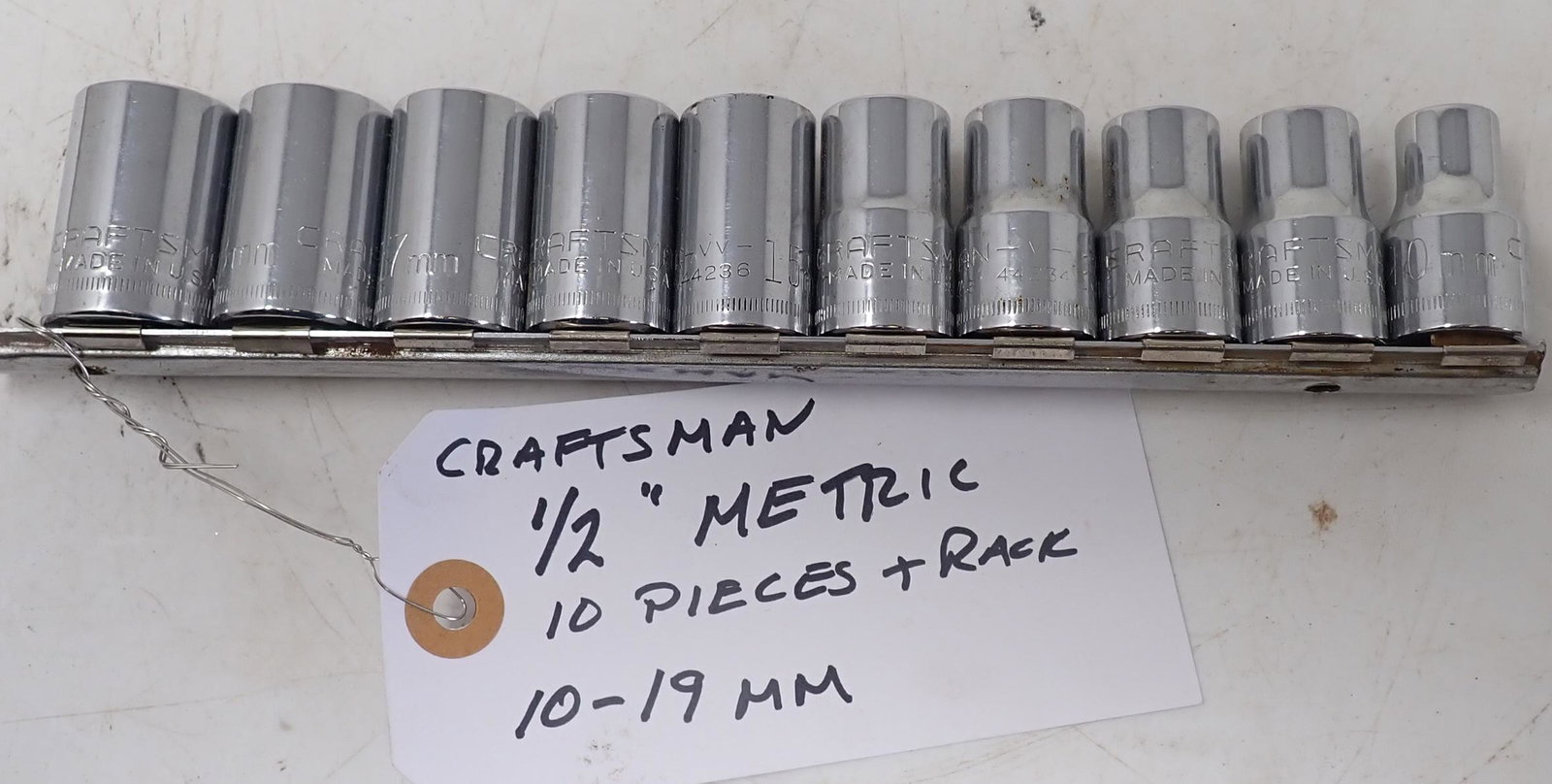 Craftsman 1/2" Drive Metric Sockets: Getting all pictured