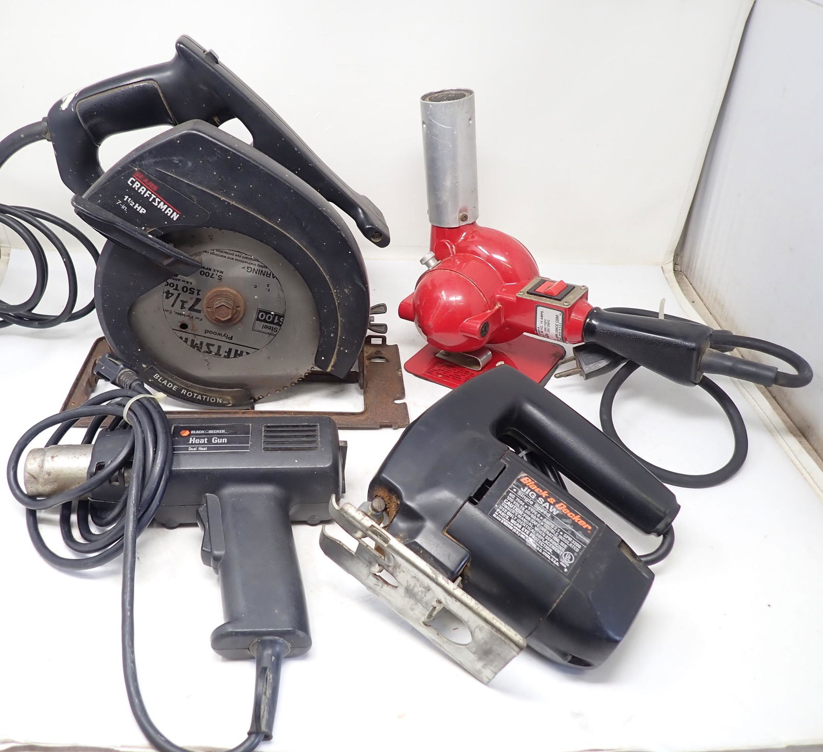 Craftsman Circular Saw Heat Gun Black & Decker Jig Saw: NO SHIPPING