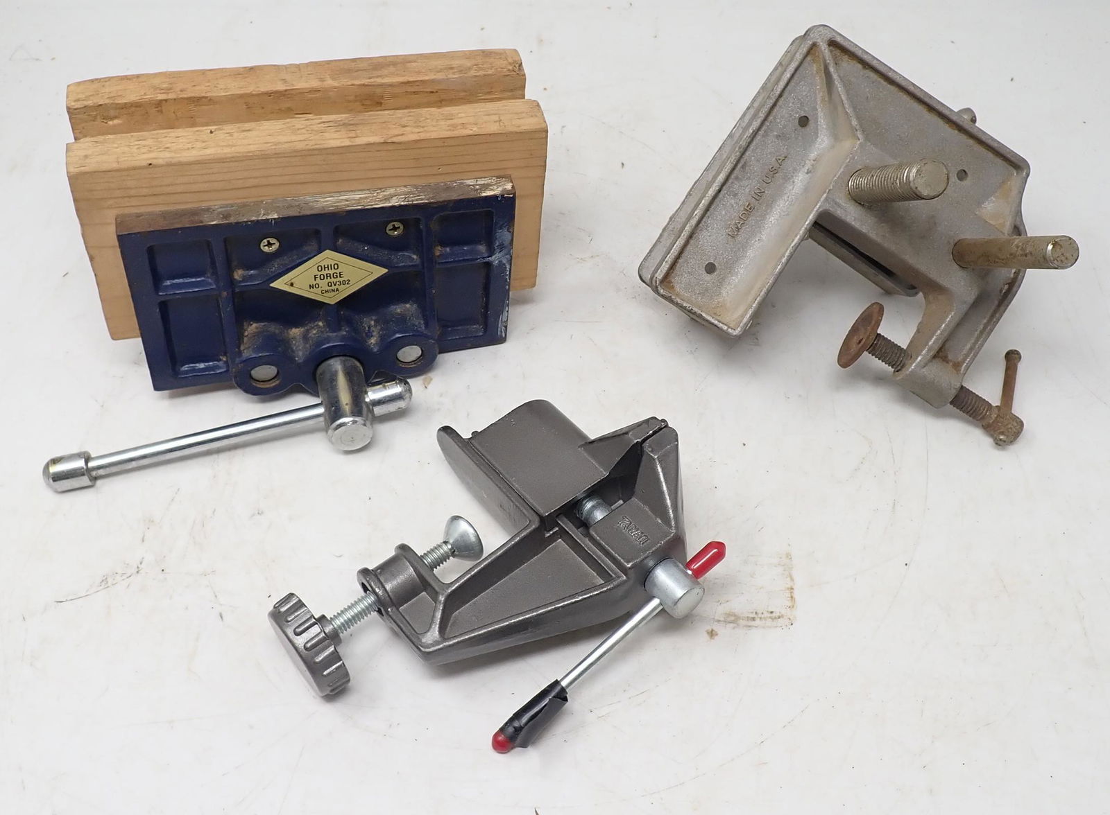 Carpenters Clamps & Light Duty Clamp On: Carpenter clamp on left is approx 7" wide