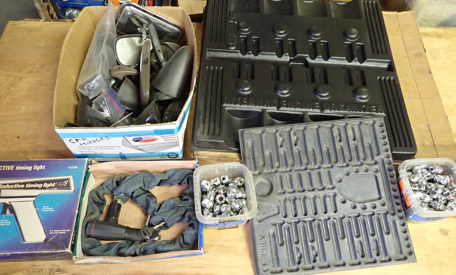 Lug Nuts Parts Organizers Car Mirrors Lock Timing Light: NO SHIPPING