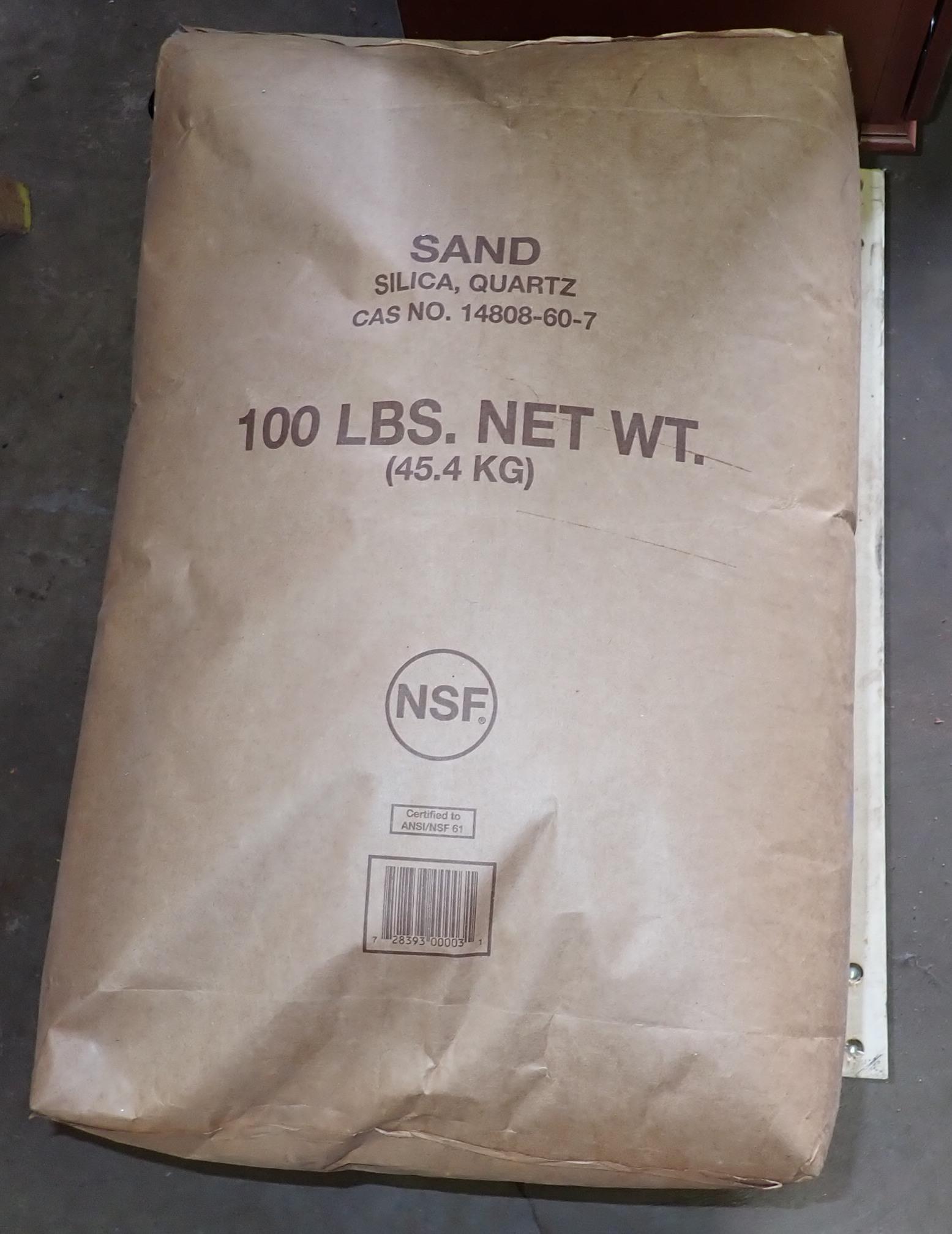 2 Bags of Sandblast Sand: (1) 100lb bag and (1) 80lb bag. NO SHIPPING ! Does not include dolly they are on.