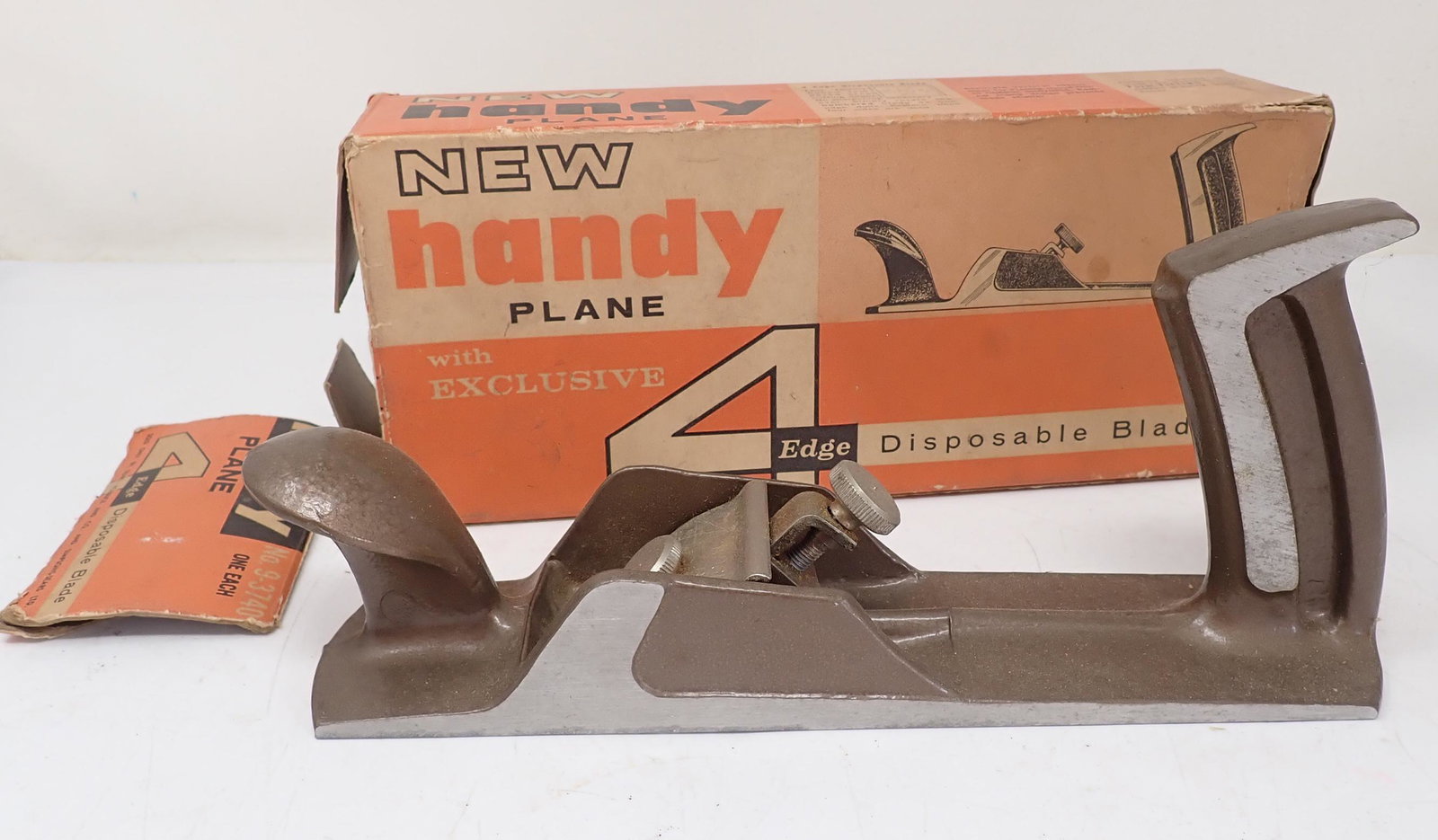 Handy Plane with Original Box: Aluminum plane is Approx 2 1/4" x 9 5/8"