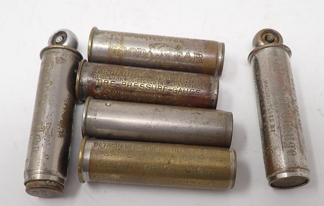 Schrader Balloon Tire Firestone Pressure Gauges: Getting all pictured.